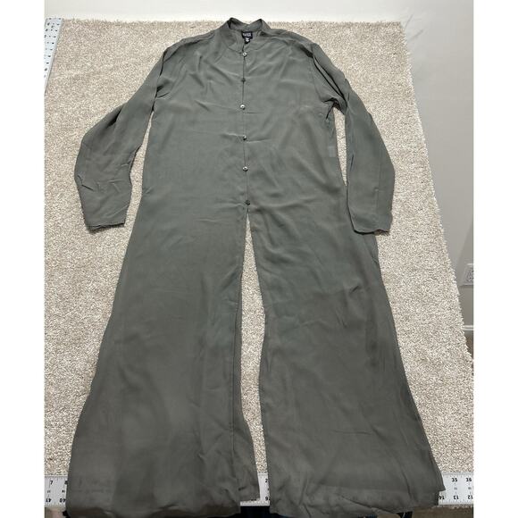 Eileen Fisher Women Button Down Sheer Long sleeves blouse Cover Up sz S - Picture 2 of 10